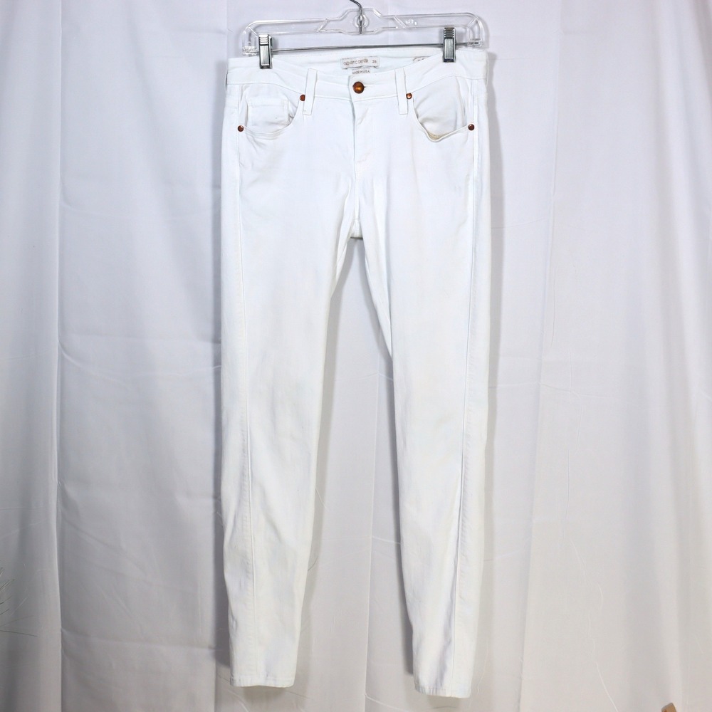 Genetic Denim Jeans 28 White Womens Skinny Low Rise Pants